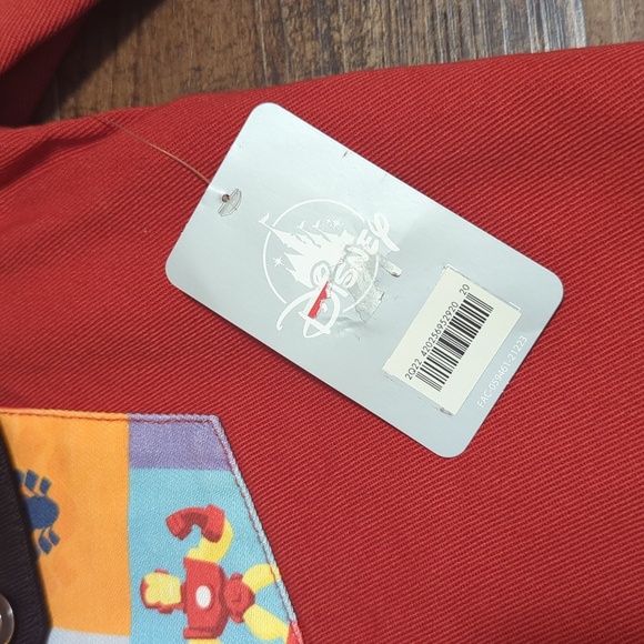 NWT Disney Marvel Pop Art Unisex Red Denim Jacket - Picture 6 of 10